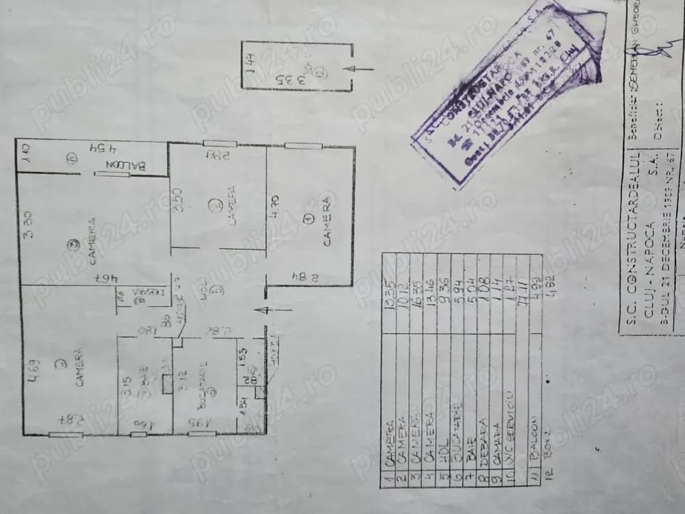 Pers. fizică vând apartament cu 4 camere zona Mănăștur,  Cluj-Napoca - imagine 1